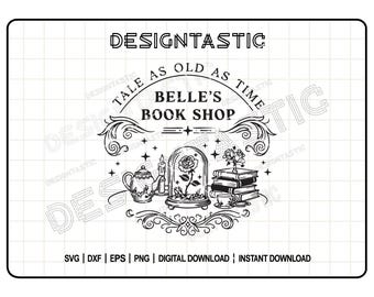 Club de lectura de Bella (PNG), clipart para amantes de los libros de La Bella y la Bestia, Princesa Bella, Princesa leyendo (sublimación), cuento tan antiguo como el tiempo (Svg Cricut)