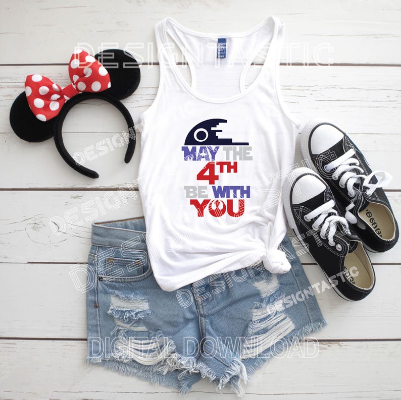 May the 4th Be With You SVG, Independence Day, July 4th, American Flag ...