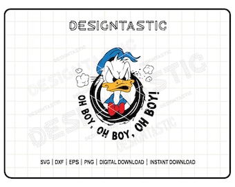 Angry Donald Svg, Oh Boy Svg, Funny Cartoon, Funny Donald Angry PNG, Cut files for Cricut Silhouette