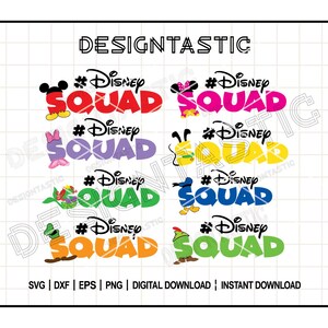 Squad SVG Bundle, Svg oreilles de souris, voyage en famille, vacances en famille, Peter Pan, Vacay Mode, Pluton Squad, Ariel Svg, fichier de coupe pour Cricut SVG