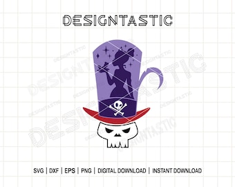 Dr Facilier Svg, Villain Hat Png, Tiana Inspired Svg, Princess Svg, Cut File For Cricut, Silhouette Cut File