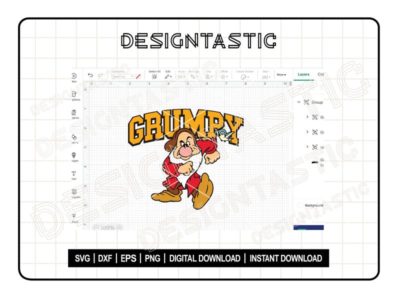 Get Grumpy Svg Grumpy SVG, Snow White and the Seven Dwarf SVG, Sublimation Design ...