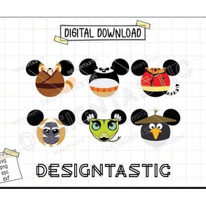 Kung Fu muis oren bundel SVG, panda oren, Po Svg Svg, horror, eng, muis hoofd Master Shifu, Svg-bestand knippen voor Cricut