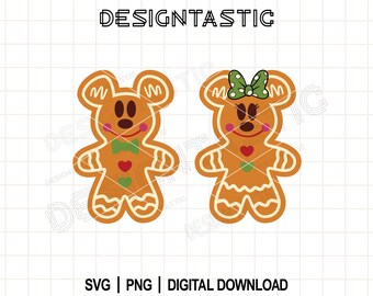 Mouse Gingerbread Svg, Christmas PNG, Merry Christmas Cut File for Cricut, Santa Claus Svg, Cricut, Silhouette Vector Cut File