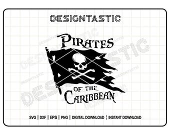 海賊旗 SVG - ドクロと骨の海賊旗 印刷可能なクリップ アート カット
