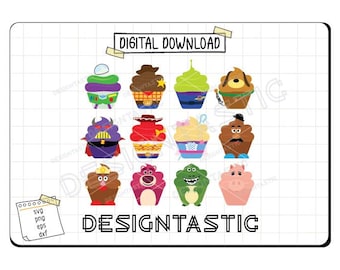 Toy Story Cupcakes Bundle SVG, Snack Svg, Birthday Svg, Woody Svg, Buzz, Alien Svg, Jessie, Lotso, Cupcakes Clipart, SVG Cut File For Cricut