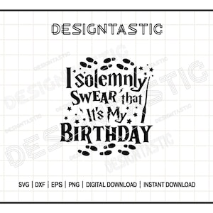 C'est mon anniversaire SVG, baguette magique Svg, anniversaire sorcière, anniversaire sorcier, Magical Fantasy, fichier de coupe pour la silhouette Cricut