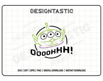 Alien Ohhhhh Svg, Fun Green Alien Svg, Toy Svg, Story, Oh the Claw Svg, Toy Alien, Cut File For Cricut SVG, Instant Download