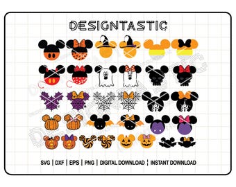 Halloween Mouse Ear Bundle SVG, Halloween SVG, Mouse head SVG, Halloween Quote Svg, Funny Quote Svg, Tshirt Design Svg, Cut file For Cricut
