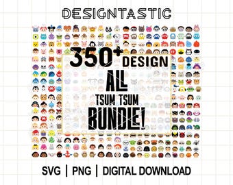 Entire Tsum Tsum Shop SVG Bundle, 350+ Designs Cut Files, Tsum Tsum Pack Cricut