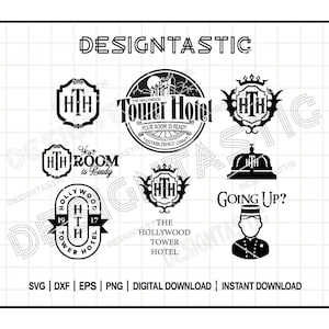 Tower Hotel SVG Bundle, Hollywood Studios svg, Tower of Terror svg, Going Up, Sublimation, Cut Files for Cricut, Perfect for your Crafts