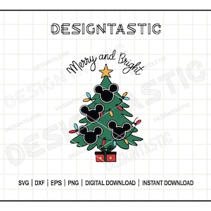 Mouse Christmas Tree SVG, Festive Mouse Ears Cut Files for Cricut, Merry Christmas Decor Gift, Perfect for Holiday Crafts