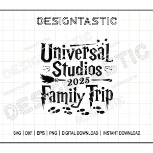 Viaje familiar SVG, PNG universal, Varita mágica SVG, Bruja, Mago, Fantasía mágica, Modo vacaciones, Archivo de corte para Cricut Silhouette