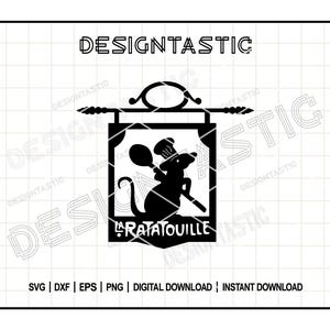 La Ratatouille Svg, Remy's Kitchen SVG, chef Remy, koken Svg, keuken Svg, restaurant keuken teken, Parijs Frankrijk, gesneden bestand voor Cricut