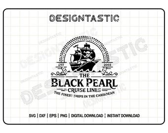 Pirates of the Cruise Line Svg, Black Pearl Png, Cruise Ship, Pirates of the Caribbean, Cruise PNG, family trip, family vacation, Svg Cricut
