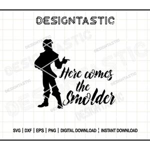 Hier komt de smeulende Svg, de verloren prinses Svg, Flynn Rider silhouet Svg, prinses Svg, vCut-bestanden voor de Cricut
