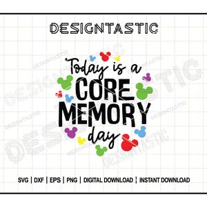 Hoy es un día de memoria central, citas mágicas Svg, silueta de cabeza de ratón, inspirado en Inside Out, viaje mágico Svg, Inside Out Cricut SVG
