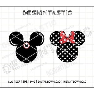 Polka Dot Mouse Head SVG | Ears Clipart for Cricut | Magical Trip Shirt Cut File | Mouse Ears PNG | Instant Digital Download