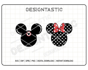 Polka Dot Mouse Head SVG | Ears Clipart for Cricut | Magical Trip Shirt Cut File | Mouse Ears PNG | Instant Digital Download