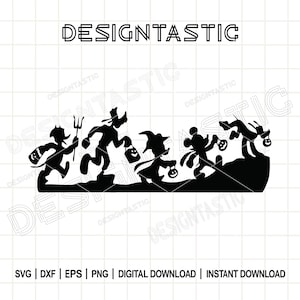 Maus Freunde Halloween SVG | Süßes oder Saures Spaziergang PNG | Spooky Vibes Schnittdatei | Boo SVG für Cricut | Mickey inspirierte Sublimation