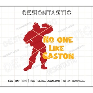 Gaston SVG, Cattivo, Citazione Cattivo SVG, Silhouette Cattivi, La bella e la bestia, Design T-shirt, File di taglio per Cricut Silhouette