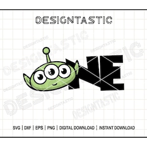 1st Birthday, Green Alien PNG, Birthday Boy Svg, One Birthday, Alien Toy Story Svg, Cartoon Svg, Birthday Svg, Cricut Png Sublimation