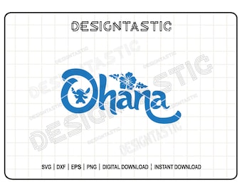Ohana は家族を意味する SVG ハワイ語の引用文と、Sillhouette または