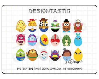 Happy Easter SVG Bundle, Cute Easter Eggs Toys Story Inspired for Cricut Cut Files, Perfect for Easter Gifts and Crafts