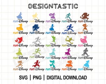 Princess Prince silhouette run BUNDLE SVG, Running Marathon Race, Race Weekend PNG Sublimation Design, Marathon Weekend Cut File for Cricut