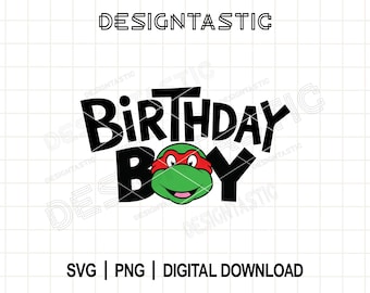 Födelsedagspojke Svg, Ninja Turtle PNG, Magisk födelsedag Svg, Tecknad Svg, Födelsedagsdesign, Ninja Turtle Röd, Födelsedagsfest, Cricut Silhouette