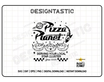 Pizza Planet Quote SVG, Toy Story, Alien, Delivery Service Logo Clipart, Shirt Design, Cut File For Cricut Sihouette, Free Svg's included