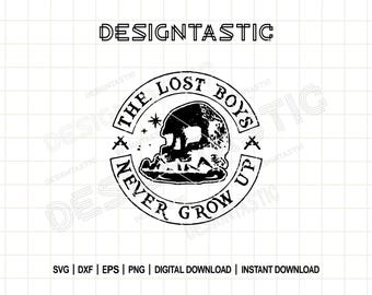 Los niños perdidos nunca crecen Svg, Citas mágicas Svg, Peter Svg, Niño que puede volar Svg, Nunca jamás Svg, Archivo de corte para Cricut SVG