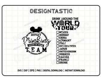 Drinking around the world Svg, the tour svg, Vacation, Family Svg, Mouse Ears PNG, Best Day Ever, Cricut Png Sublimation