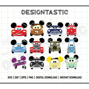 Cars muis oren bundel SVG, muis hoofd png, muis oren svg, auto's png, jongens tshirt svg, gesneden bestand voor Cricut SVG