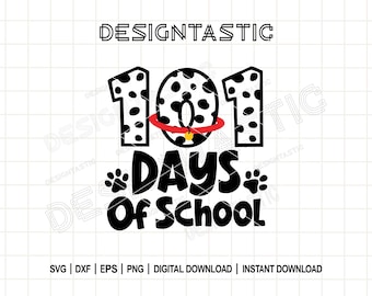 101 días de clases, ¡Felices 101 días de clases! Divertidos para estudiantes, maestros y niños. 101 días de clases SVG. Archivo de corte para Cricut SVG.