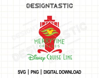 SVG de barco rojo de crucero Merrytime, SVG de crucero navideño 2025, PNG de la mejor Navidad de todas, SVG de crucero Merrytime, archivo de corte para viaje navideño familiar