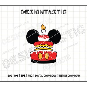 Muis verjaardagstaart SVG, taart SVG, snack Svg, verjaardag Svg, snoepjes Svg, taart illustraties, gesneden bestand voor Cricut SVG, silhouet snijden
