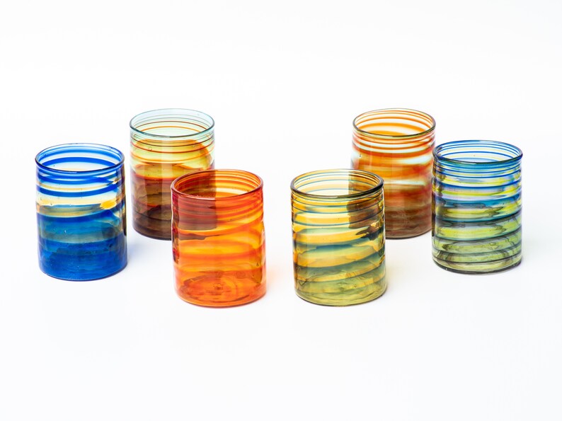Murano Glass Set of 6 Glasses Shot Glasses Etsy