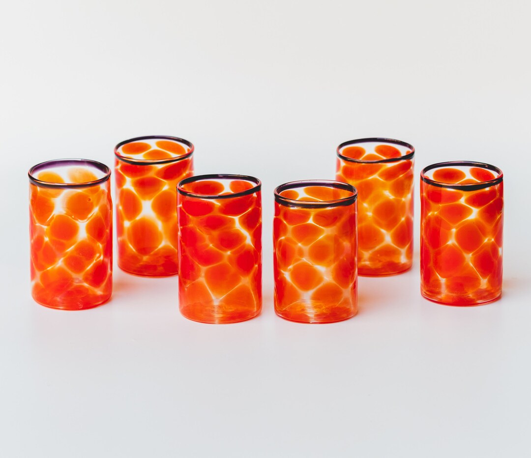 Murano Glass Shot Glasses. Set of 6 Pieces Etsy