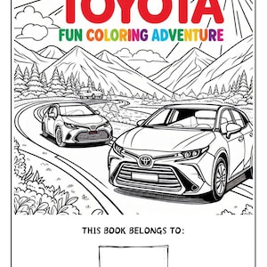 Toyota Coloring Book for Kids and Adults