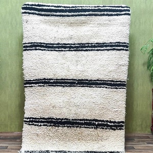 Artistic Moroccan Rug, Handmade Rug, Blue Rug, Moroccan Carpet, Beni Ourain Rug, Tribal Berber Rug, Authentic Carpet, Tapis Marocain