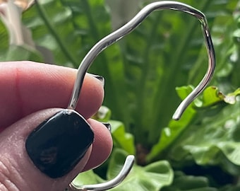 Sterling Silver Wave Cuff Bracelet • Artisan Handmade Jewelry