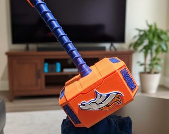 Mjolnir - Thor's Hammer with Display Stand 3D Printed - Sports Teams NFL NBA MLB College
