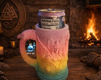 Valkyrie Warrior Tankard - Drink Holder Koozie Cozie Tankard Nordic Decor TTRPG