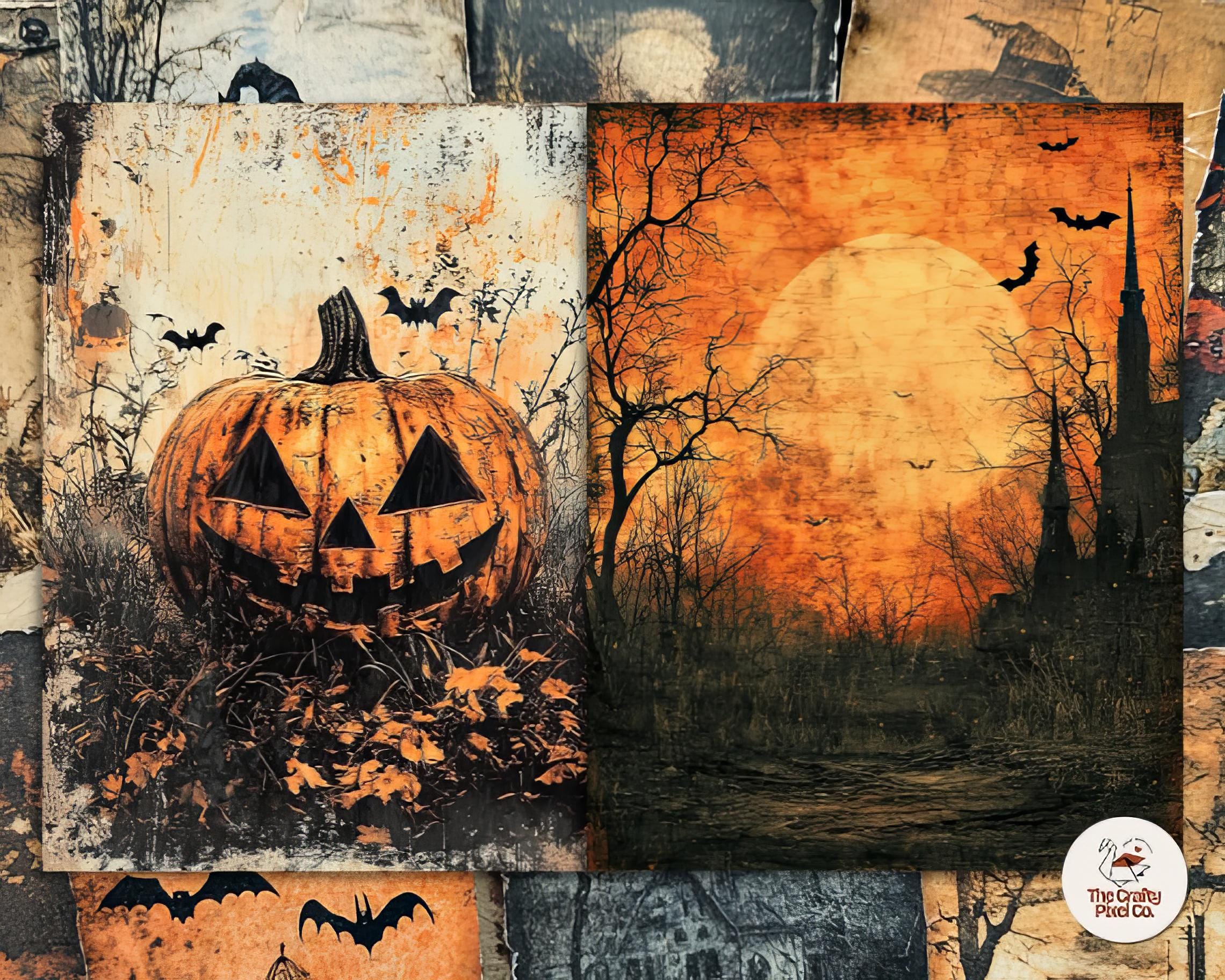 Vintage Halloween Printable Paper: Digital Collage Sheets (digital ...