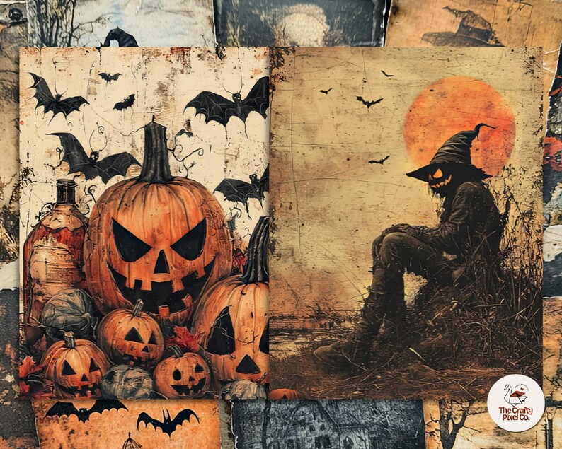 Vintage Halloween Printable Paper: Digital Collage Sheets (digital ...