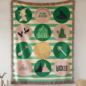 Couverture tissée à bulles Wicked | Jeté pour les fans de Wicked