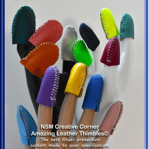 EXTRA HEAVYWEIGHT Amazing Handmade Leather Sewing Thimble 1