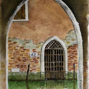 Venice Door No. 42 painting  watercolor fine art print