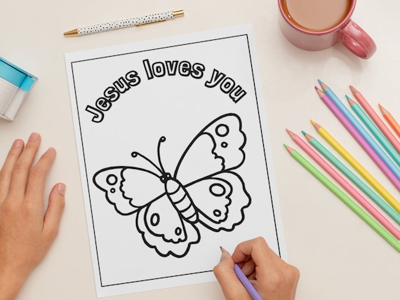 Preschool Kindergarten Christian homeschool coloring sheets, Sunday school bible verse homeschool coloring, 5 pdf prints